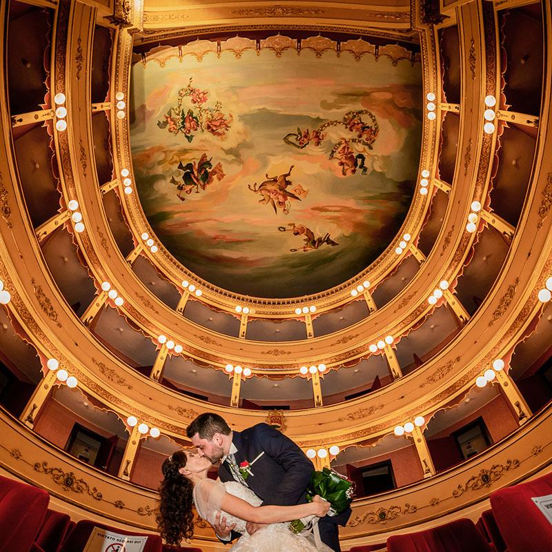 le foto di matrimonio a teatro